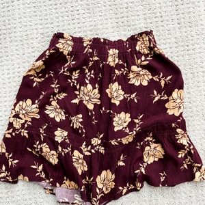 Floral mini skirt